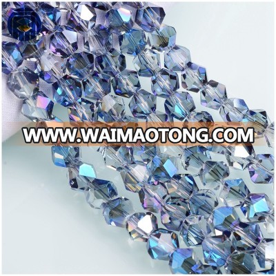 New Arrival Colorful Wholesale Faceted Stone Shape Crystal Glass Beads